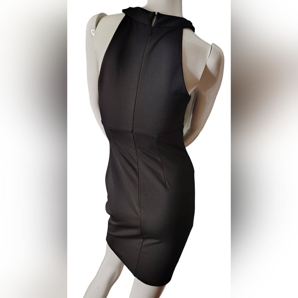 Le Chateau Black Halter Mini Dress with Gold Neck Chain Sx Xsmall Holiday Party - Picture 14 of 16